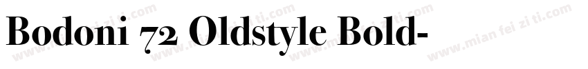 Bodoni 72 Oldstyle Bold字体转换